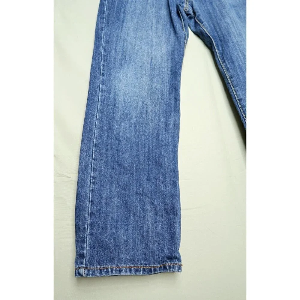 Oleg Cassini American Dungarees Straight Blue Jeans Dark Wash Mens Size 34x29.5